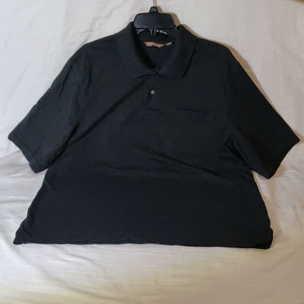 George Charcoal‎ Gray Cotton Blend Polo Size L